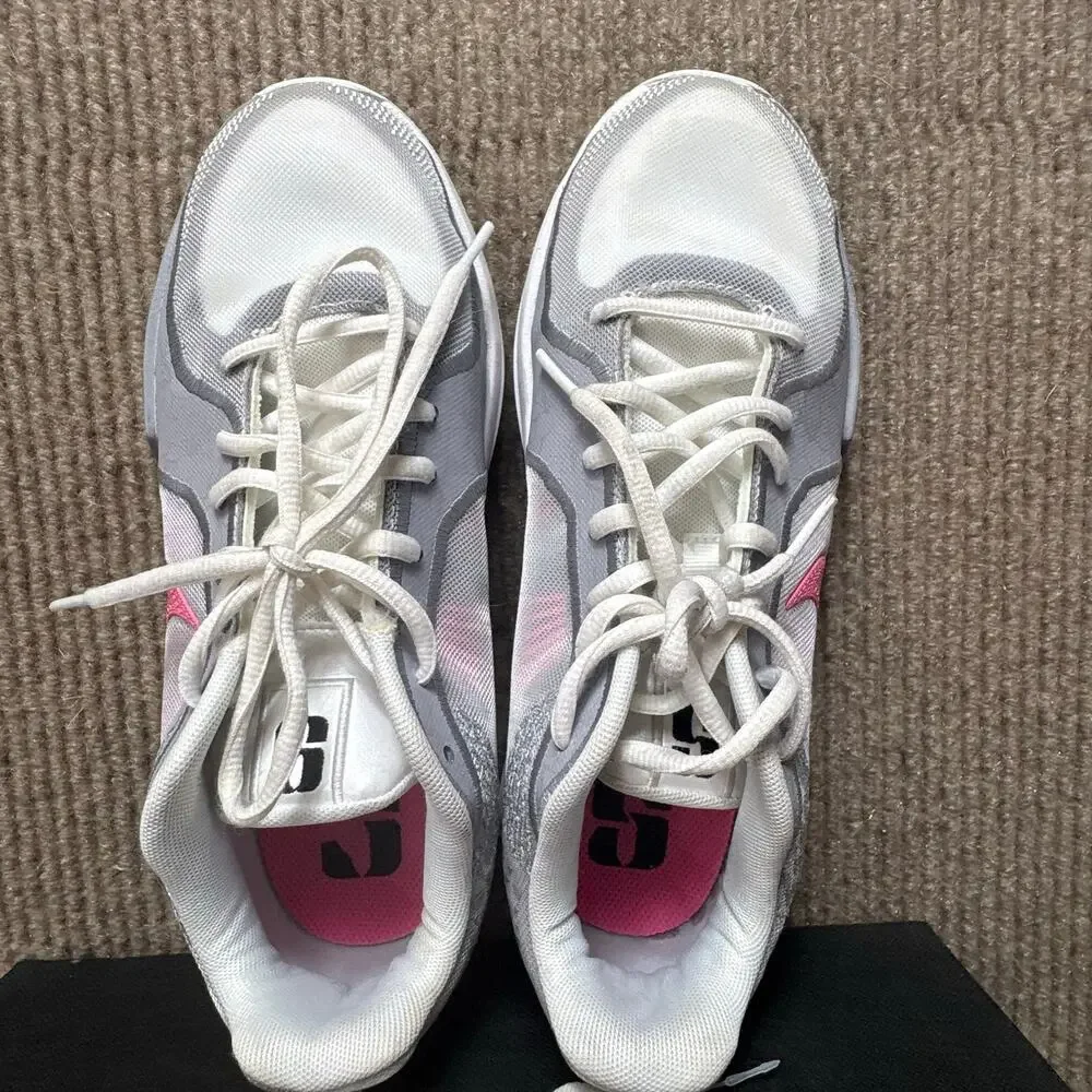 Nike Sabrina 2 Lily Youth 5.5 White Pinksicle Cement Grey basketball shoes